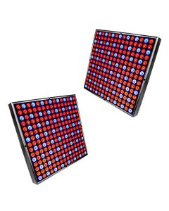 HQRP 450 LED Red & Blue Indoor Garden Hydroponic Plant Grow Light Panels / System 90 Watt plus Hanging Kit + HQRP UV Meter